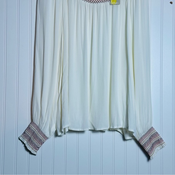 Boden Blouse Embroidered Neck & Cuffs Long Sleeves 20/22 NWT - Picture 5 of 12